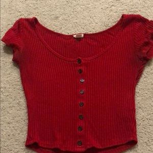 Red Crop Top